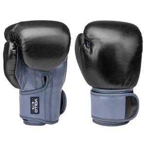 Luva de Boxe Muay Thai Kickboxing Training 10oz Cinza e Preta Vollo