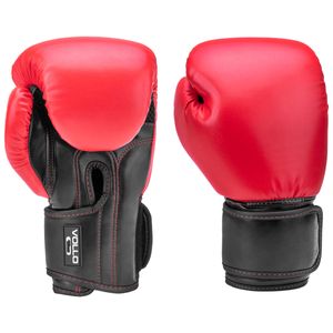 Luva de Boxe Muay Thai Kickboxing Training 10oz Vermelha e Preta Vollo