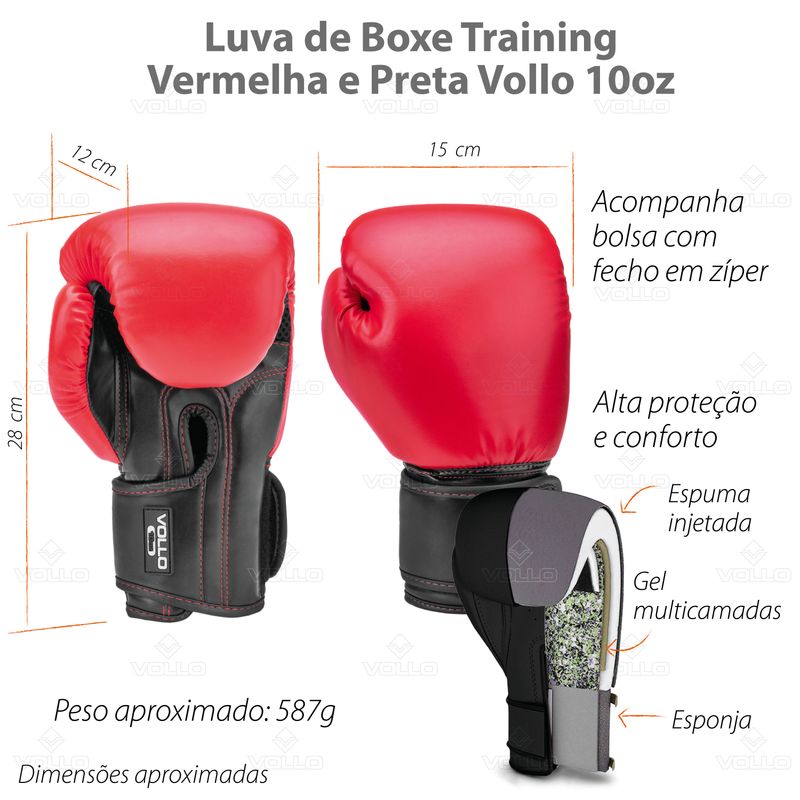 VFG804-10-Luva-de-Boxe-Training-Vermelha-Preta-Vollo-Destaques-01-Original