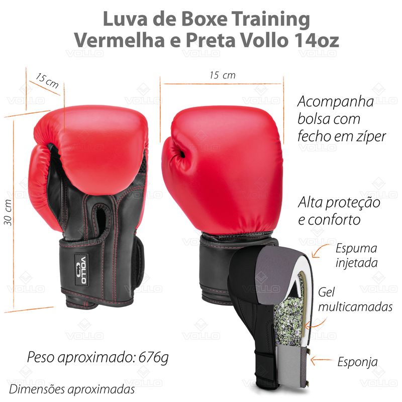 VFG804-14-Luva-de-Boxe-Training-Vermelha-Preta-Vollo-Destaques-01-Original