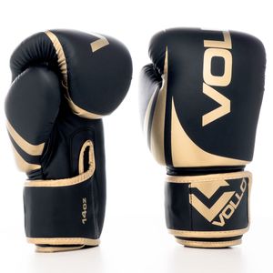 Luva de Boxe Muay Thai Kickboxing Training 14oz Dourada Vollo