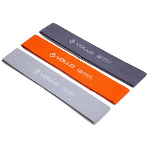 Kit 3 Faixas Elásticas Mini Bands de Poliéster 3 Intensidades  Vollo